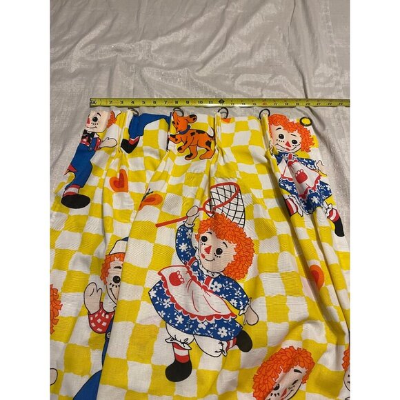 Vintage Raggedy Ann & Andy Three Curtain Panels - Picture 6 of 8